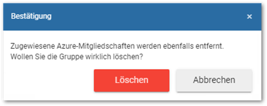 AAD Gruppe löschen_Bestätigung