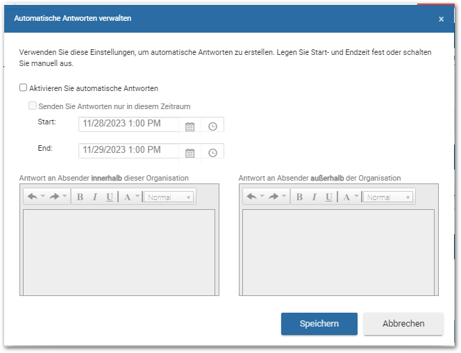 Automatische Antworten eintrichten_Dialogbox Q4 2023