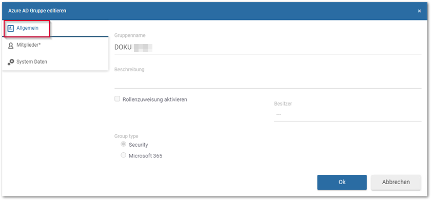 Azure AD Gruppe_Register Allgemein