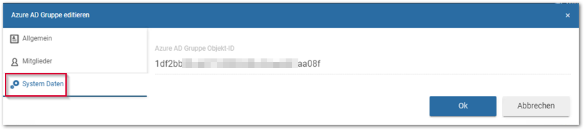 Azure AD Gruppe_Register System Daten