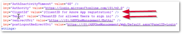 Azure ID_webconifg