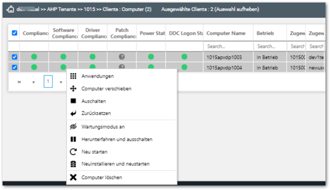 Client Anwendungen zuweisen_Mutiselect