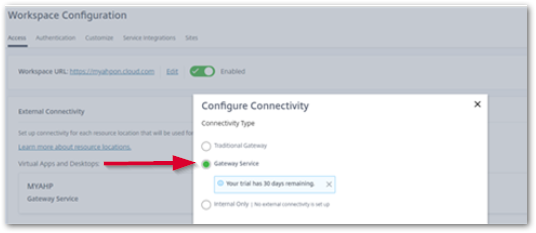 Configure Connectivity_Pfeil