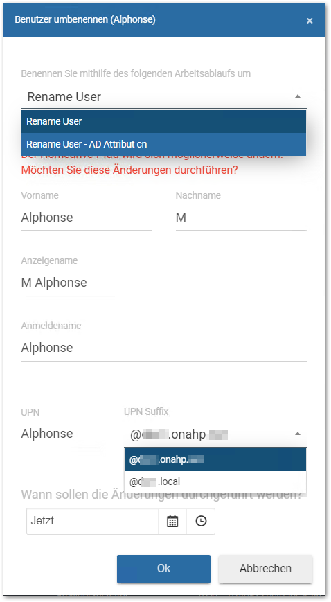 Dialog_User rename_Workflow Auswahl