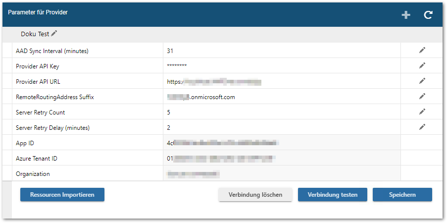 Exchange Online Provider Parameter