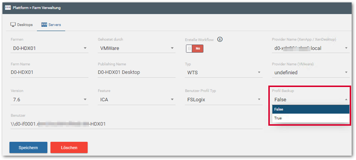 Farm-Verwaltung_Backup Profile