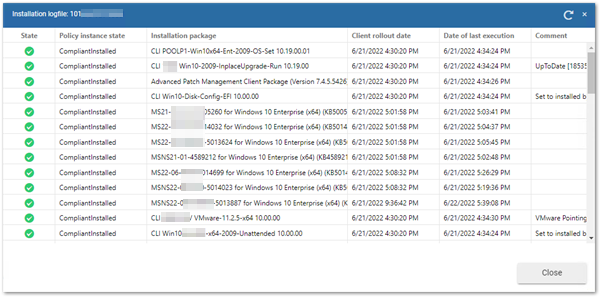 Installation Logfile