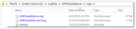 Logfiles AHP One Job Server_Archive