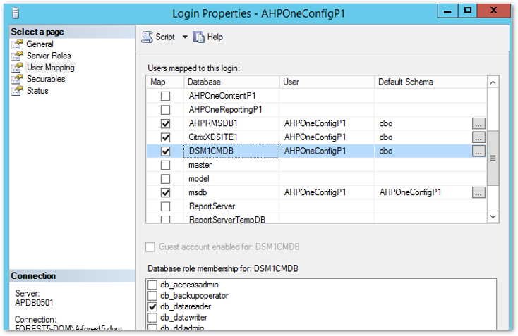 Login Properties Config P1