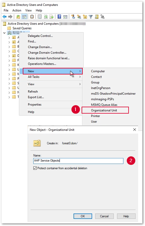 New OU_AHP Service Objects