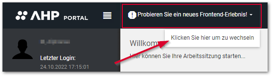 Probieren Sie ein neues UI Erlebnis