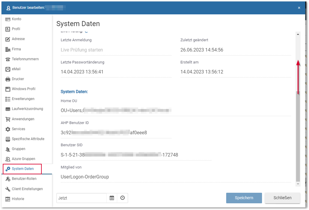 Register Systemdaten 2