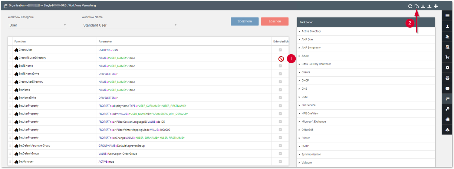 Standard User Workflow OU_Kopie anlegen