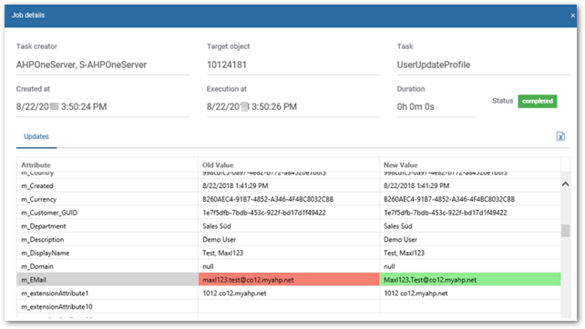 Sync Job details