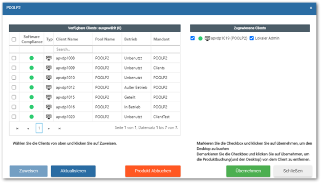 Verfügbare Clients_lokaler Admin