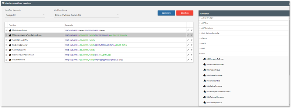 Workflow Client Löschen